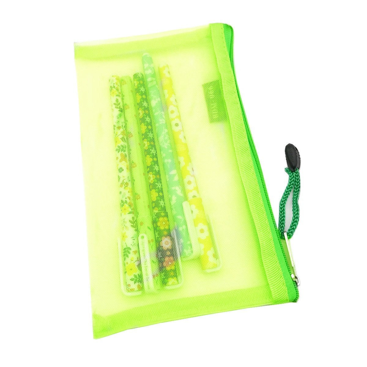 Multipurpose Nylon Mesh Cosmetic Bags - Pack of 5 Travel Organizer Cases