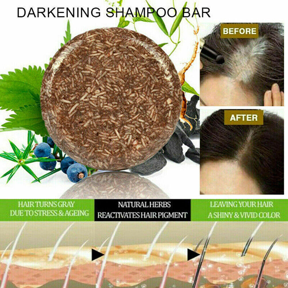 Natural Polygonum Hair Darkening Soap - Gentle Nourishing Shampoo Bar