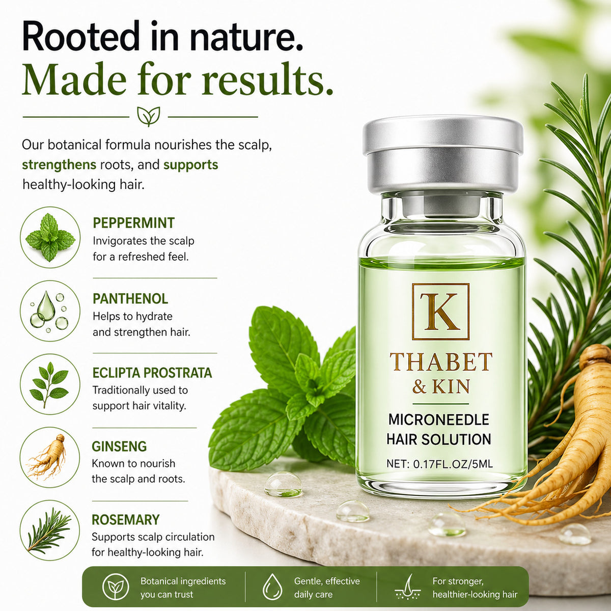Hair Regrowth Serum - Ginseng & Peppermint Oil Treatment
