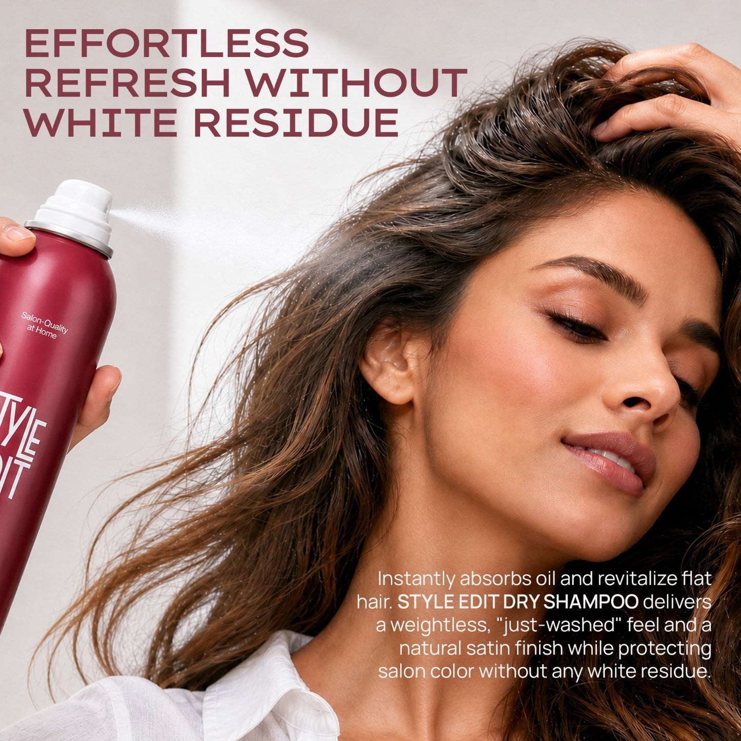 Dark Tones Dry Shampoo - Color Blending, Oil Absorbing, No White Cast