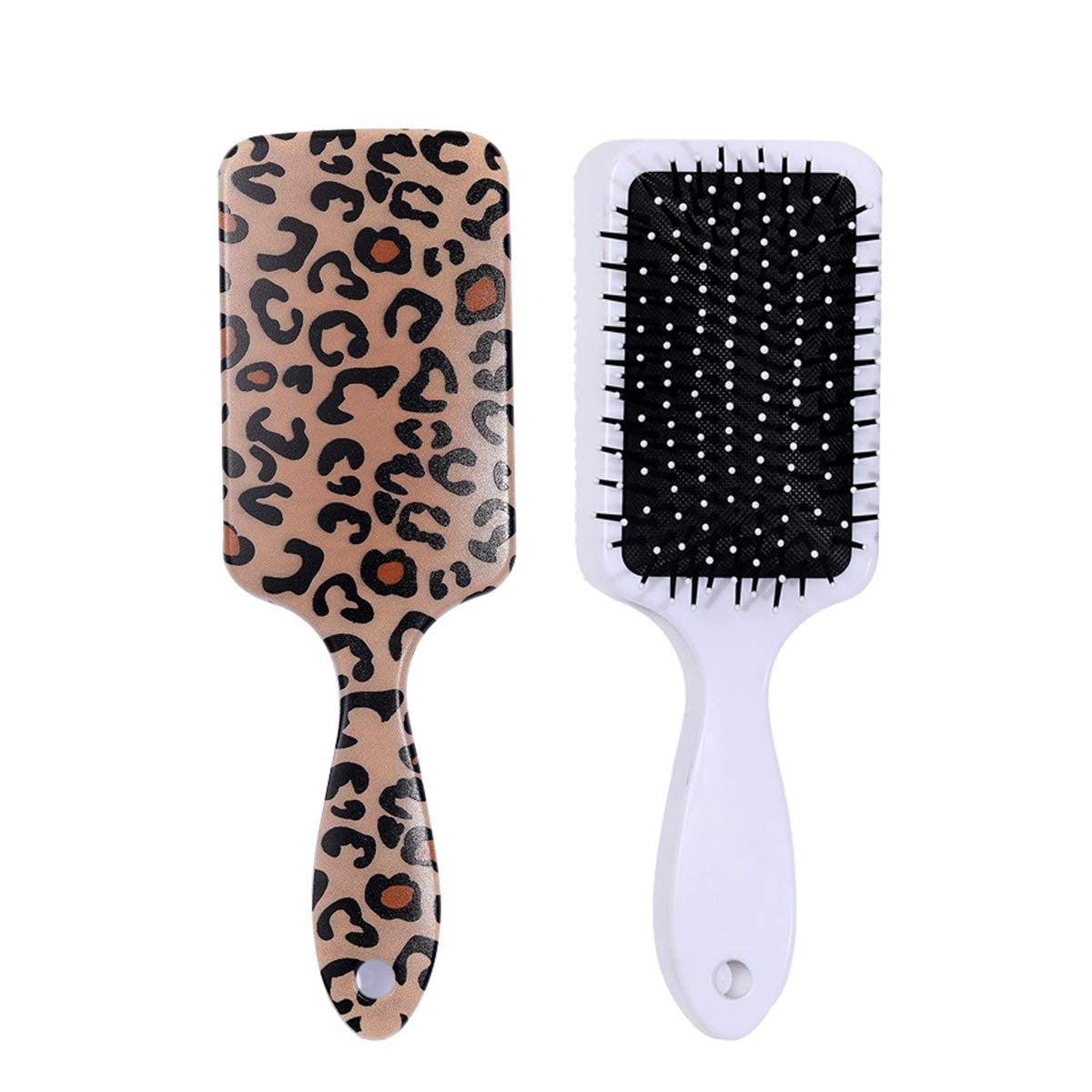 Leopard Print Hair Brush - Detangler, Styling & Drying Comb for All Hair Types