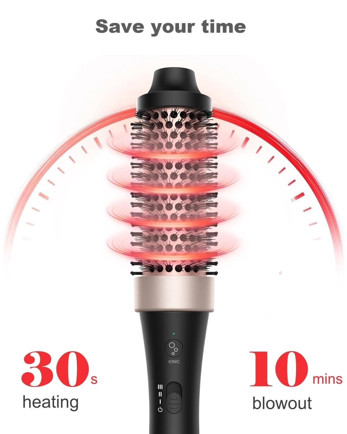 Ionic Thermal Hair Brush 1.5 Inch Volumizing Blowout Styling Dual Voltage
