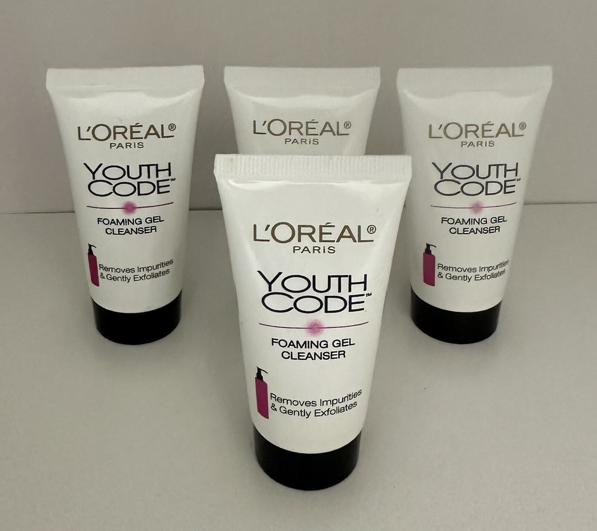 L’Oréal Youth Code Foaming Gel Cleanser 1.0 oz – Travel Lot of 4