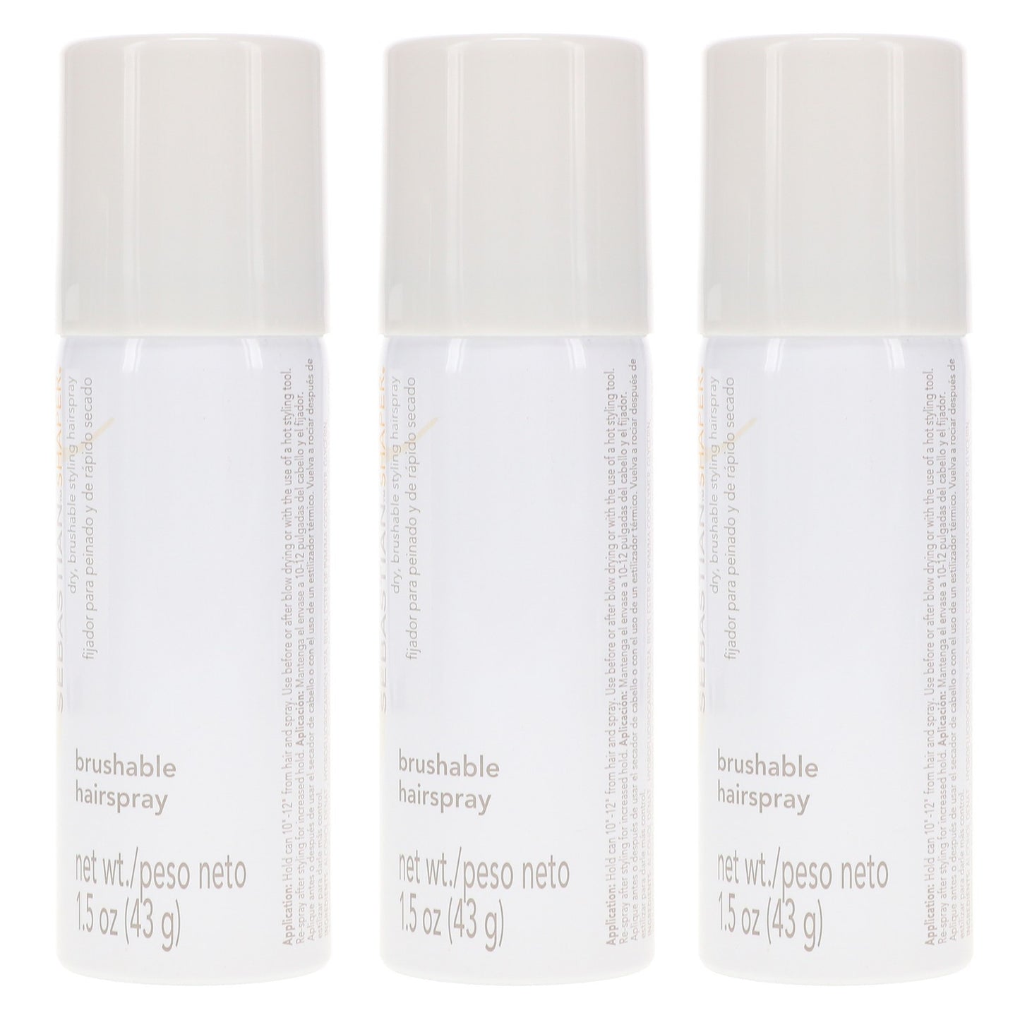 Brushable Hairspray 1.5 oz - Humidity Resistant, Firm Hold, 3 Pack