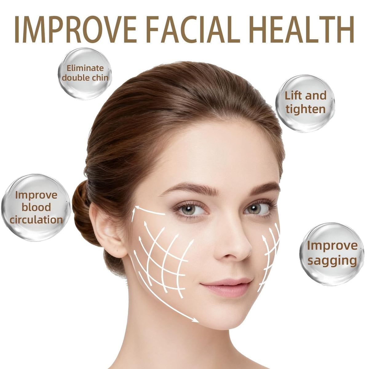 Lymphatic Contour Face Brush Set - Gentle Dry Brushing for Facial Drainage and Sculpting
