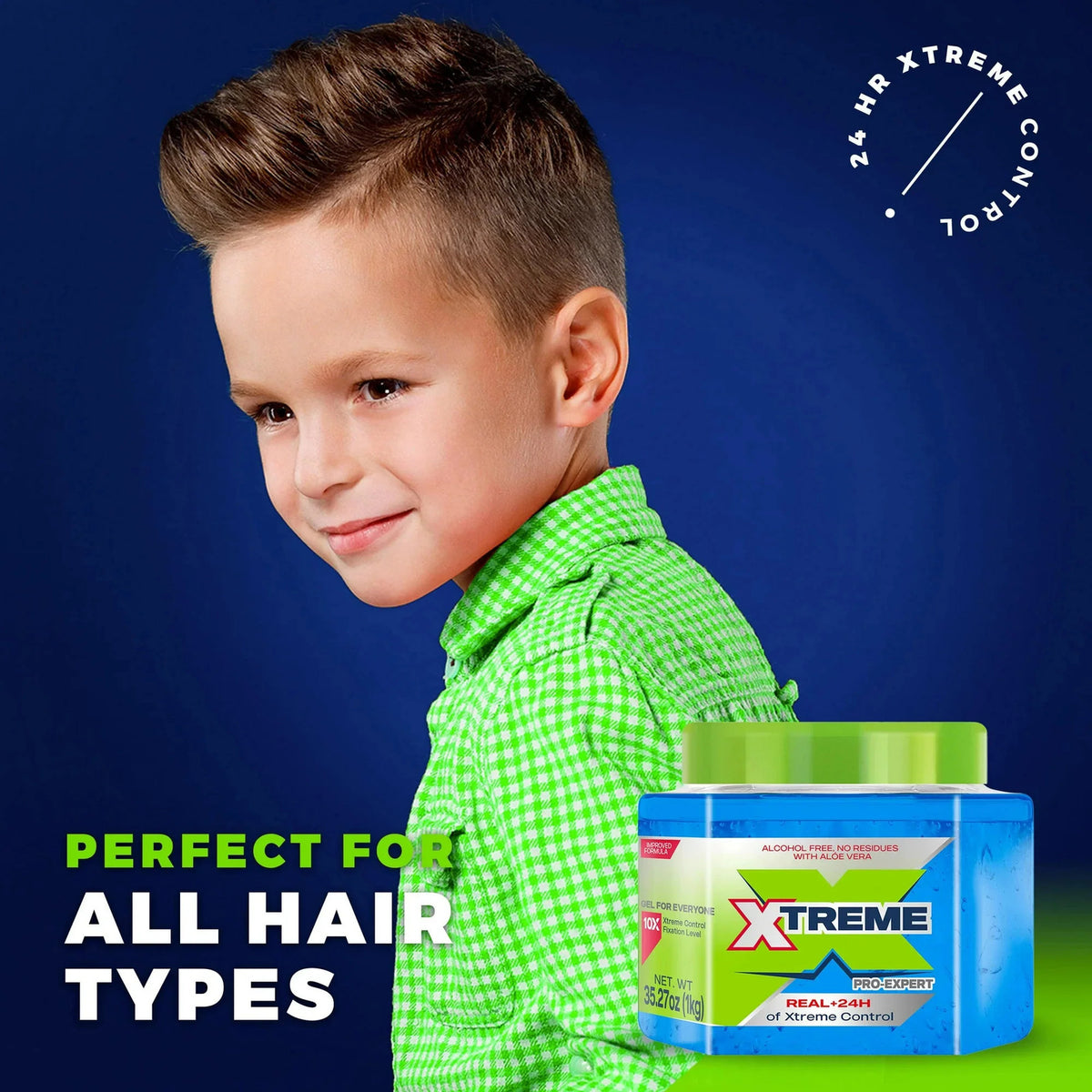 10x Hold Hair Gel - 24H Control & Conditioning - 35.27 oz (1kg)