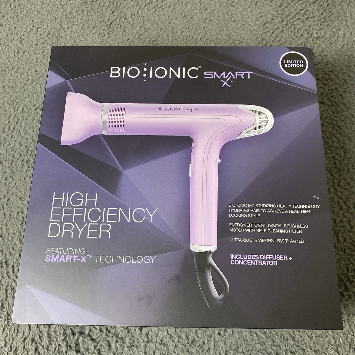 High Efficiency Hair Dryer - Limited Edition Lavender, Fast Drying & Lightweight