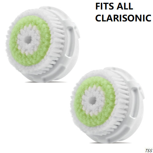 Acne Facial Brush Head Replacements for Clarisonic Mia, Aria, Plus 2-Pack