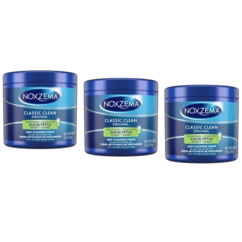 3 Pack Noxzema Deep Cleansing Cream 12Oz for Face & Skin