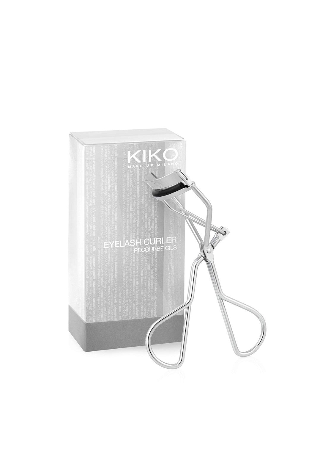 Professional Steel Eyelash Curler with Silicone Cushion - Black