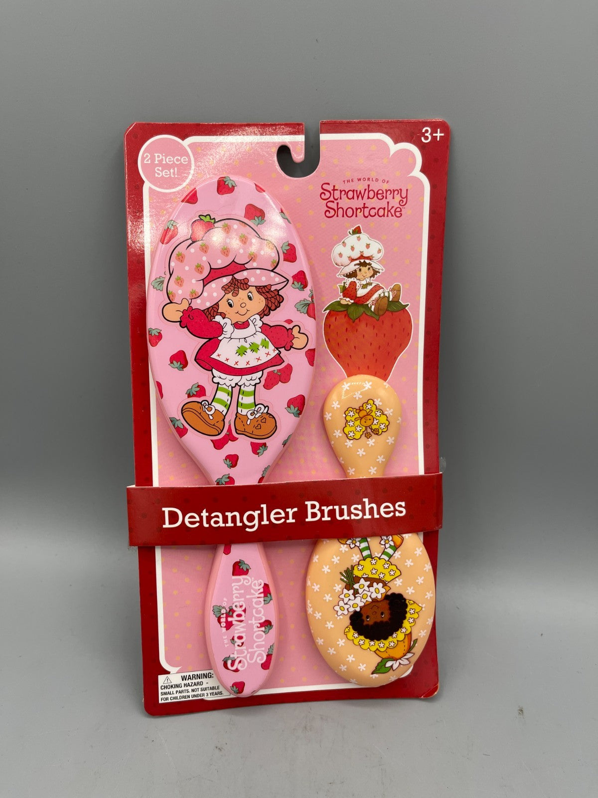 Kids Detangler Hair Brush Set - Strawberry Shortcake 2 Pack - New Gift