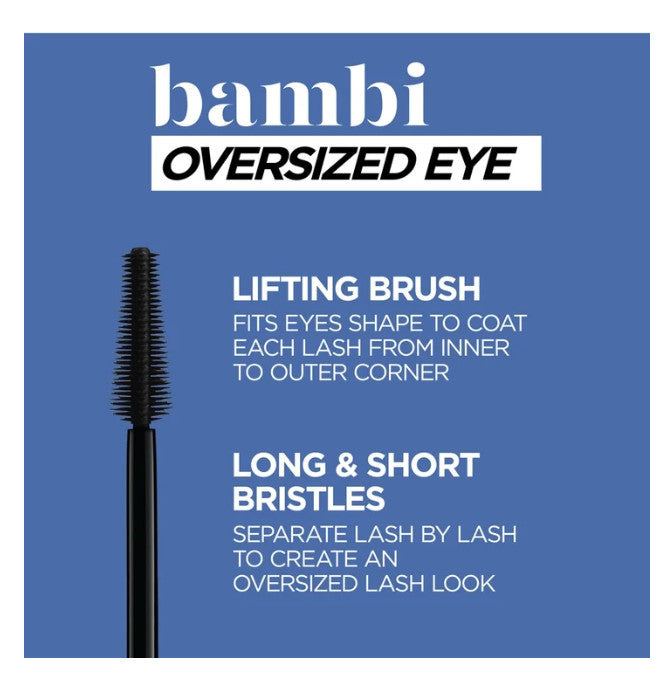 L’Oréal Paris Bambi Oversized Eye Washable Mascara – Intense Black, 0.28 fl oz