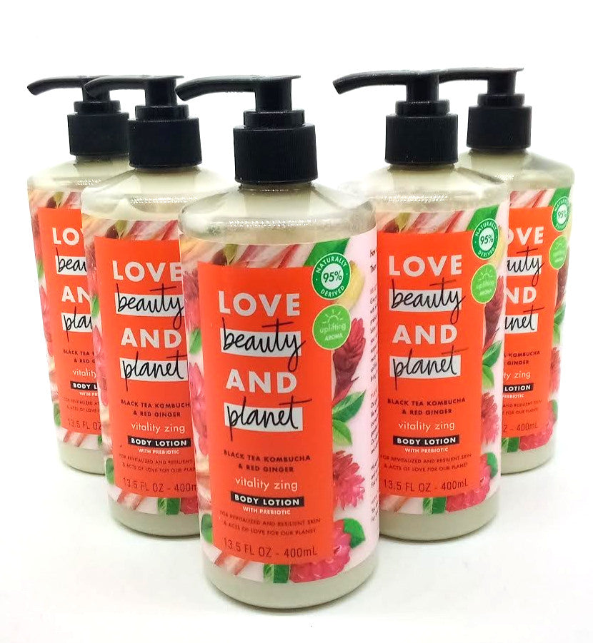 Love Beauty and Planet Black Tea Kombucha Lotion 5-Pack 13.5oz