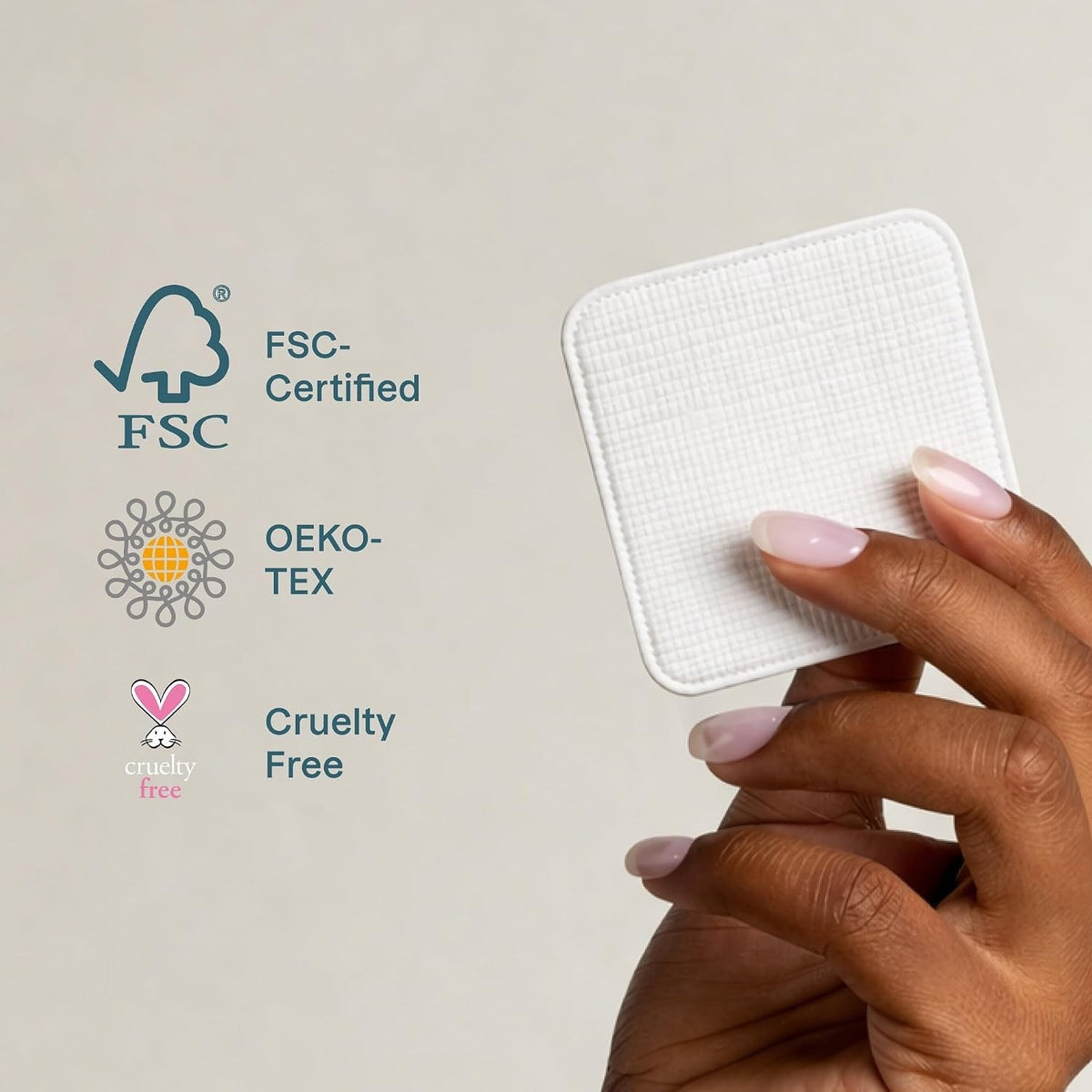 Extra Large Reusable Face Pads - 100 Count, Lint-Free, Skin-Friendly