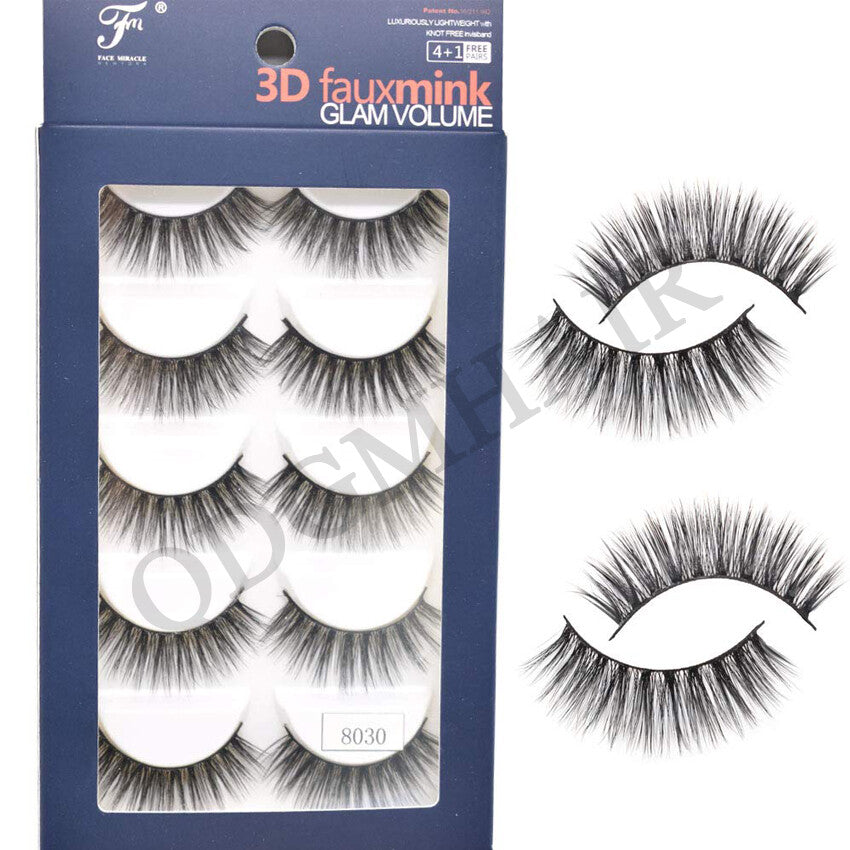 3D Mink False Eyelashes Long Thick Wispy Fluffy Strip Lashes 5 Pairs
