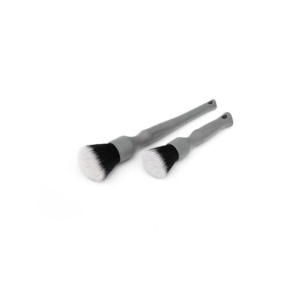 Automotive Fine Detailing Brush Set - Ultra-Soft, Triangular Grip, Gray