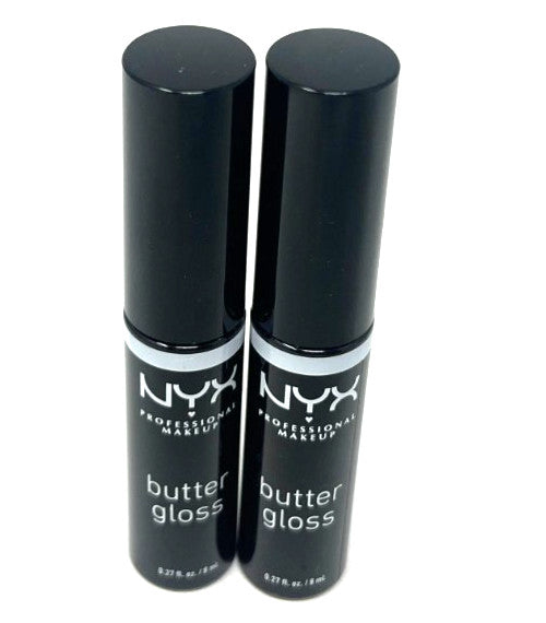 (2) NYX Butter Gloss Lip Gloss Sealed 0.27 fl oz - Licorice, Lip Makeup Set