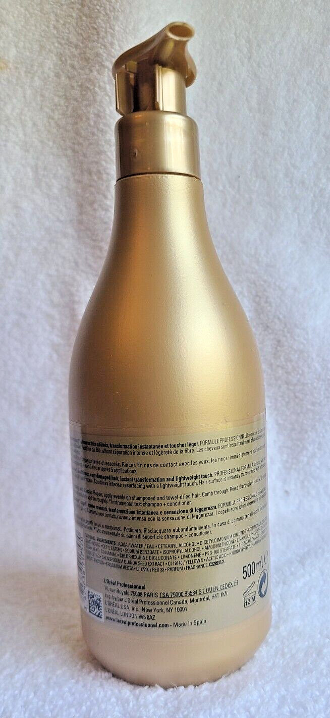 L'Oréal Absolut Repair Gold Quinoa + Protein Conditioner 16.9 oz - Restores Damaged Hair