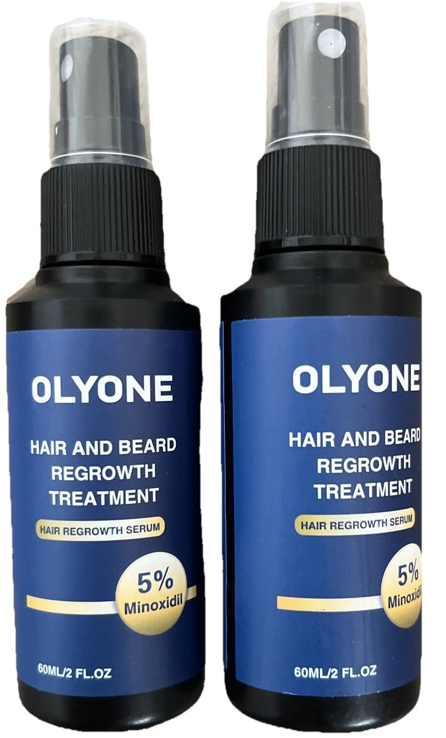 2 Men’s Minoxidil 5% Topical Serum Hair & Beard Regrowth Treatment Oz