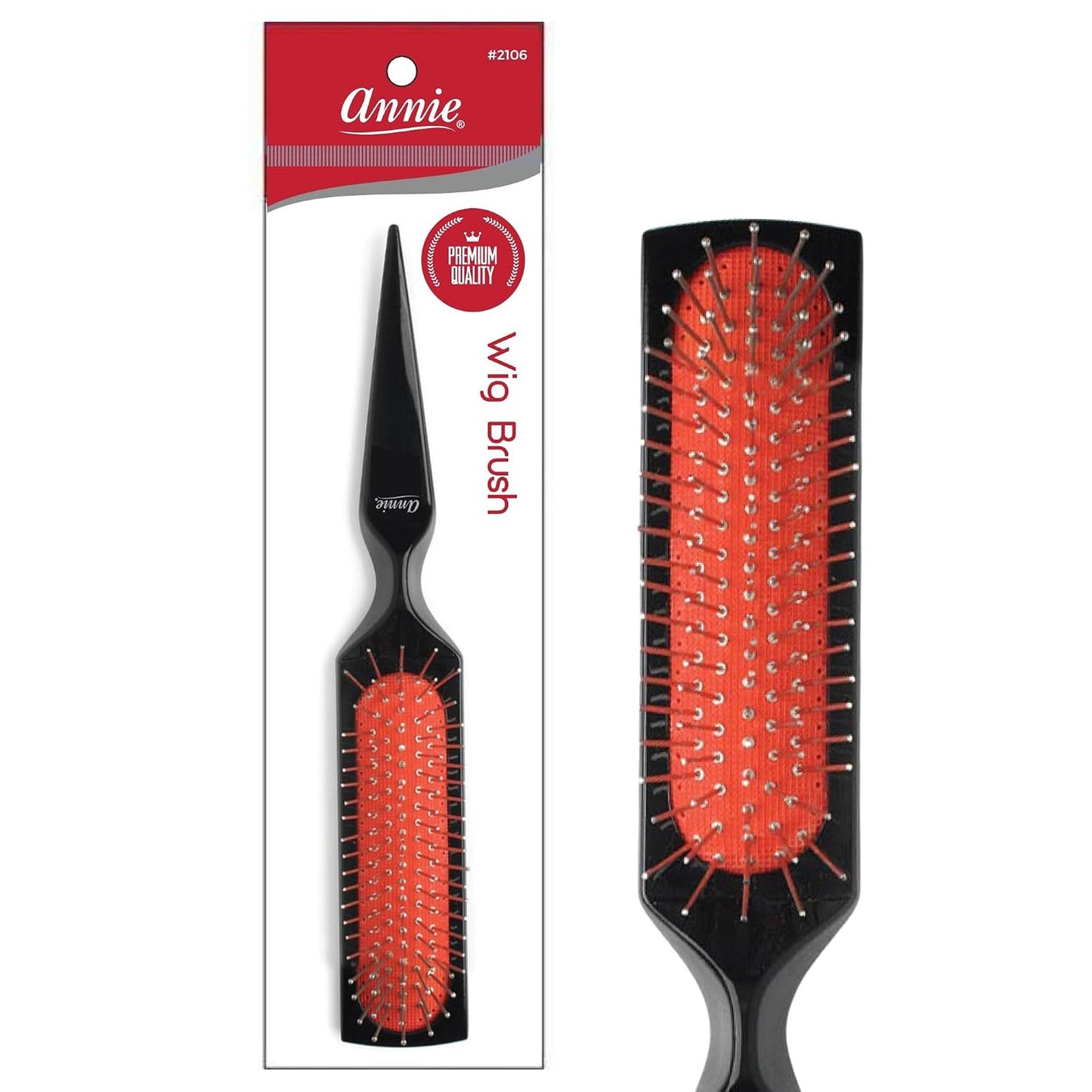 Wire Wig Brush Detangler for Textured Wigs - Black Styling Tool