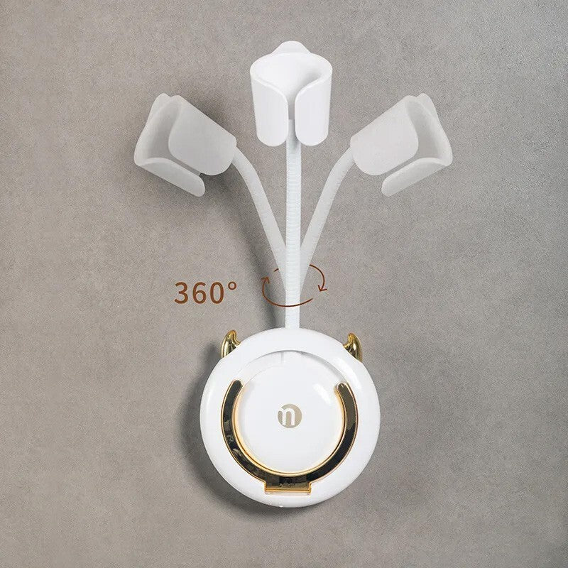 Adjustable Wall-Mounted Hands-Free Hair Dryer Holder Support Rack - Self-Adhesive