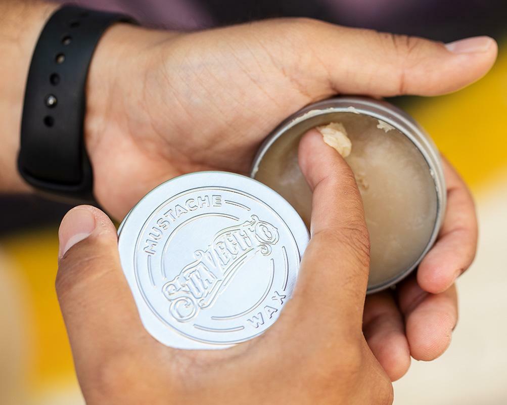 Mustache Wax with Whiskey Bar Scent - All-Day Hold & Styling Control
