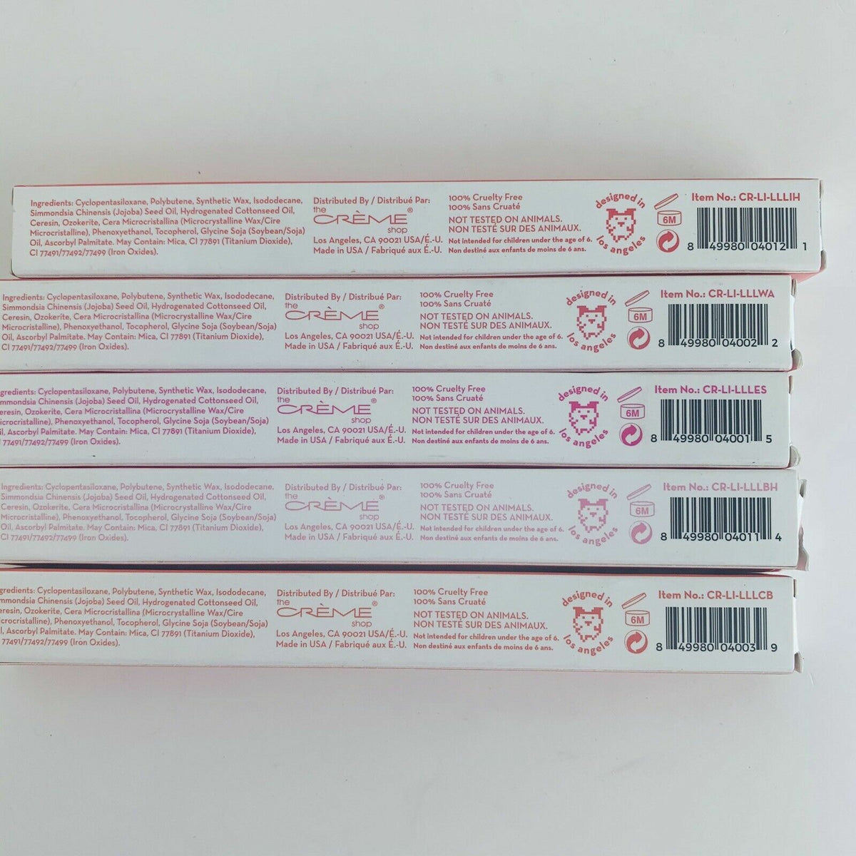 Lip Liner Set 5-Color - The Creme Shop Liplock Smudge Stop