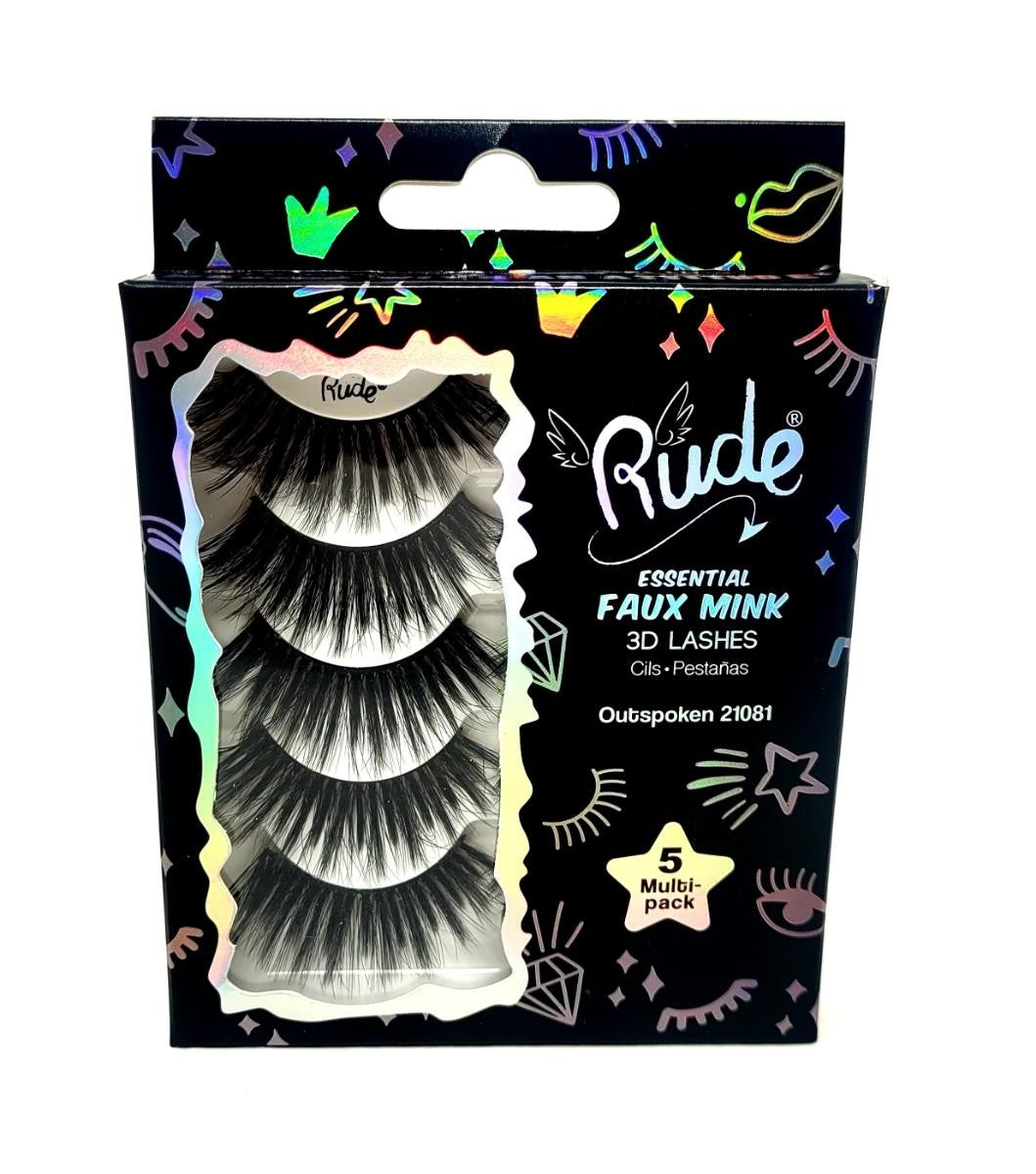 Faux Mink 3D False Lashes Multi-Pack - Outspoken Style, Reusable
