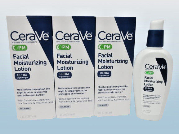 PM Facial Moisturizing Lotion Ultra Lightweight 3 oz - 3 Pack