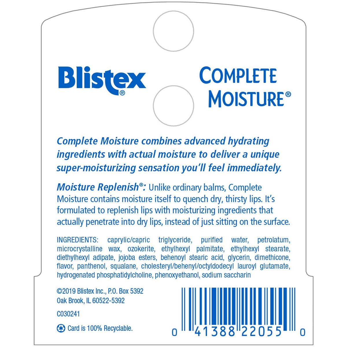 Moisturizing Lip Balm for Dry Lips - Ultra Hydrating, 0.15 oz