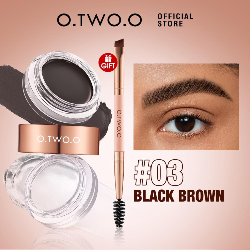 Eyebrow Pomade Gel Wax 2-in-1 Waterproof Long Lasting Brow Tint - Unisex
