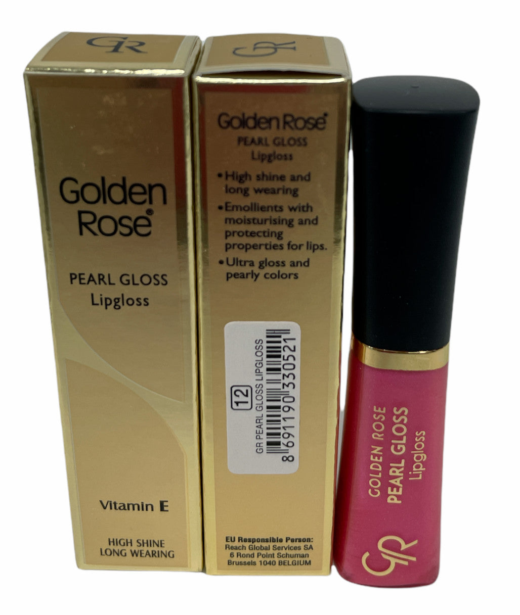 Pearl Gloss Lipgloss with Vitamin E – 8mL, Lot of 2 You Pick! (Golden Rose)
