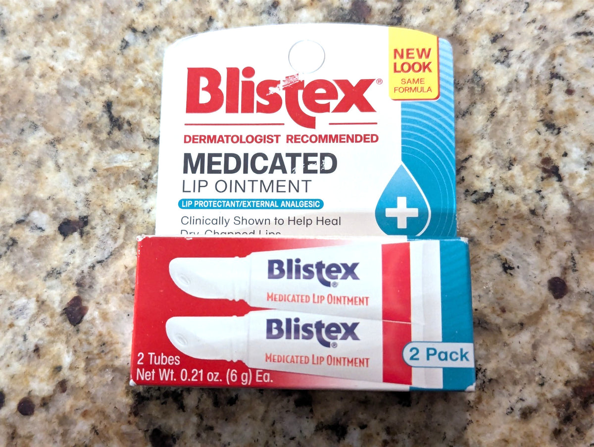Medicated Lip Balm Set - 2 Tubes of Blistex Lip Ointment 0.21 oz