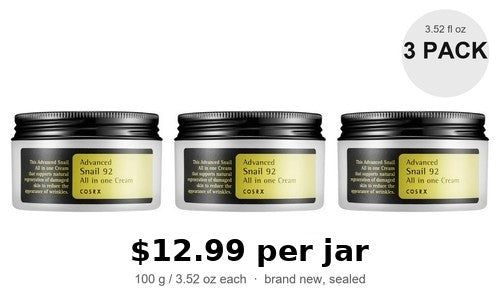 COSRX Advanced Snail 92 Cream 100g - 3 Pack