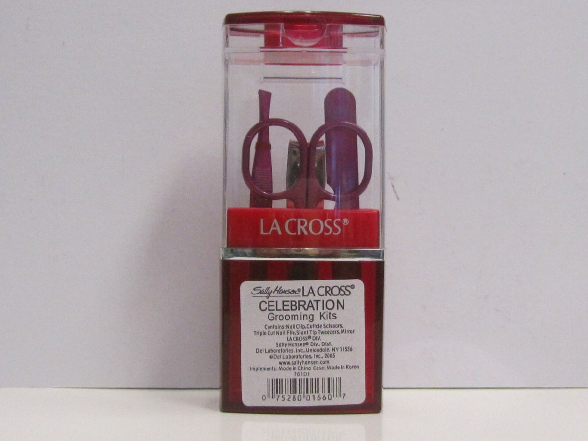 Grooming Kit with Nail Clippers, Cuticle Scissors & Tweezers - Red Case