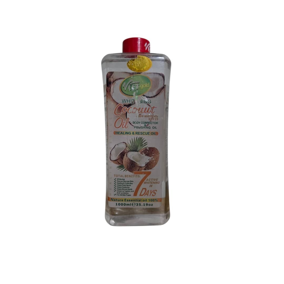 Veet Gold Coconut Oil Body Corrector & Polishing Oil 1000ml - Whitening & Healing