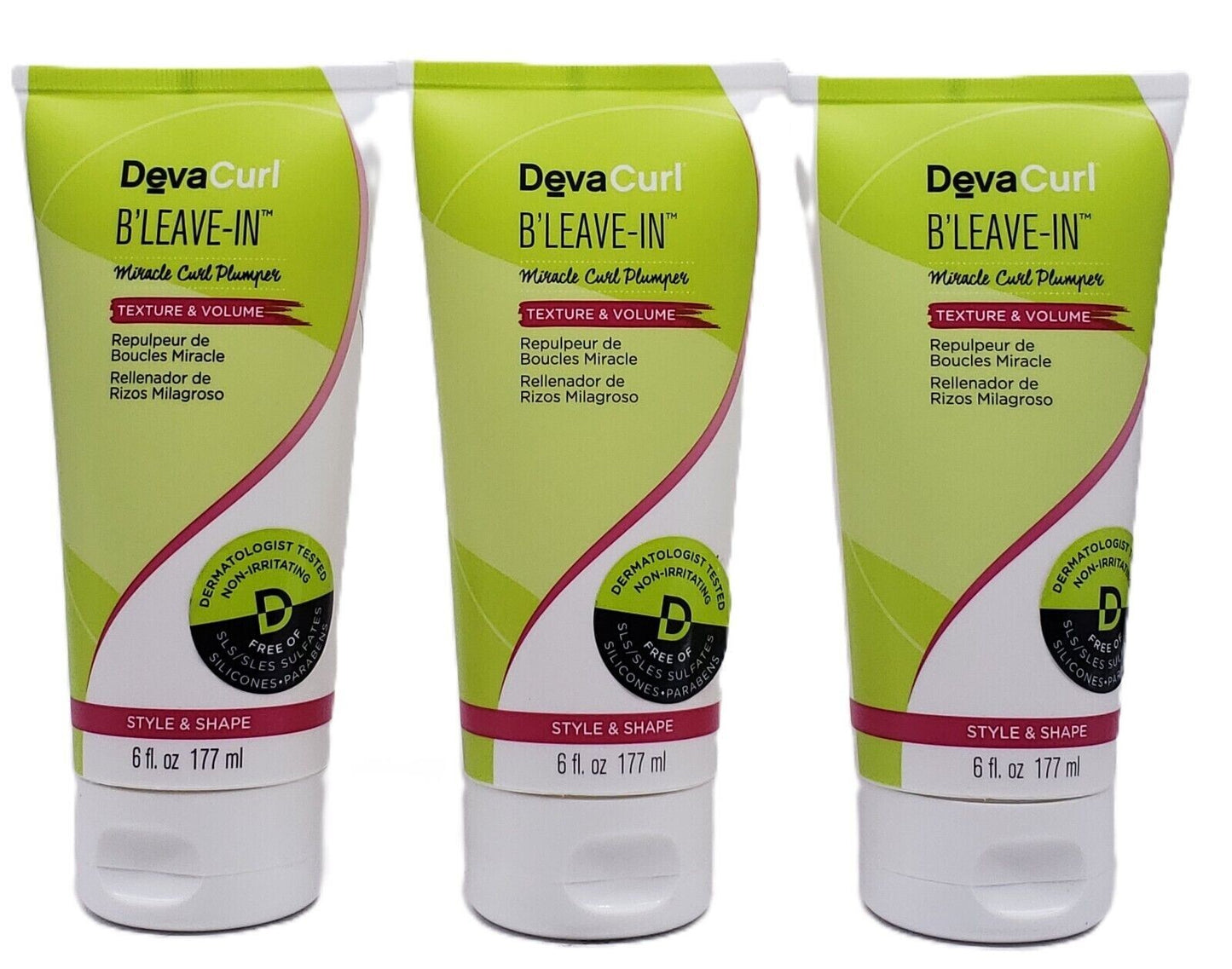 Leave-In Curl Plumper Set - Moisturizing & Volumizing for Curly Hair, 3 Pack
