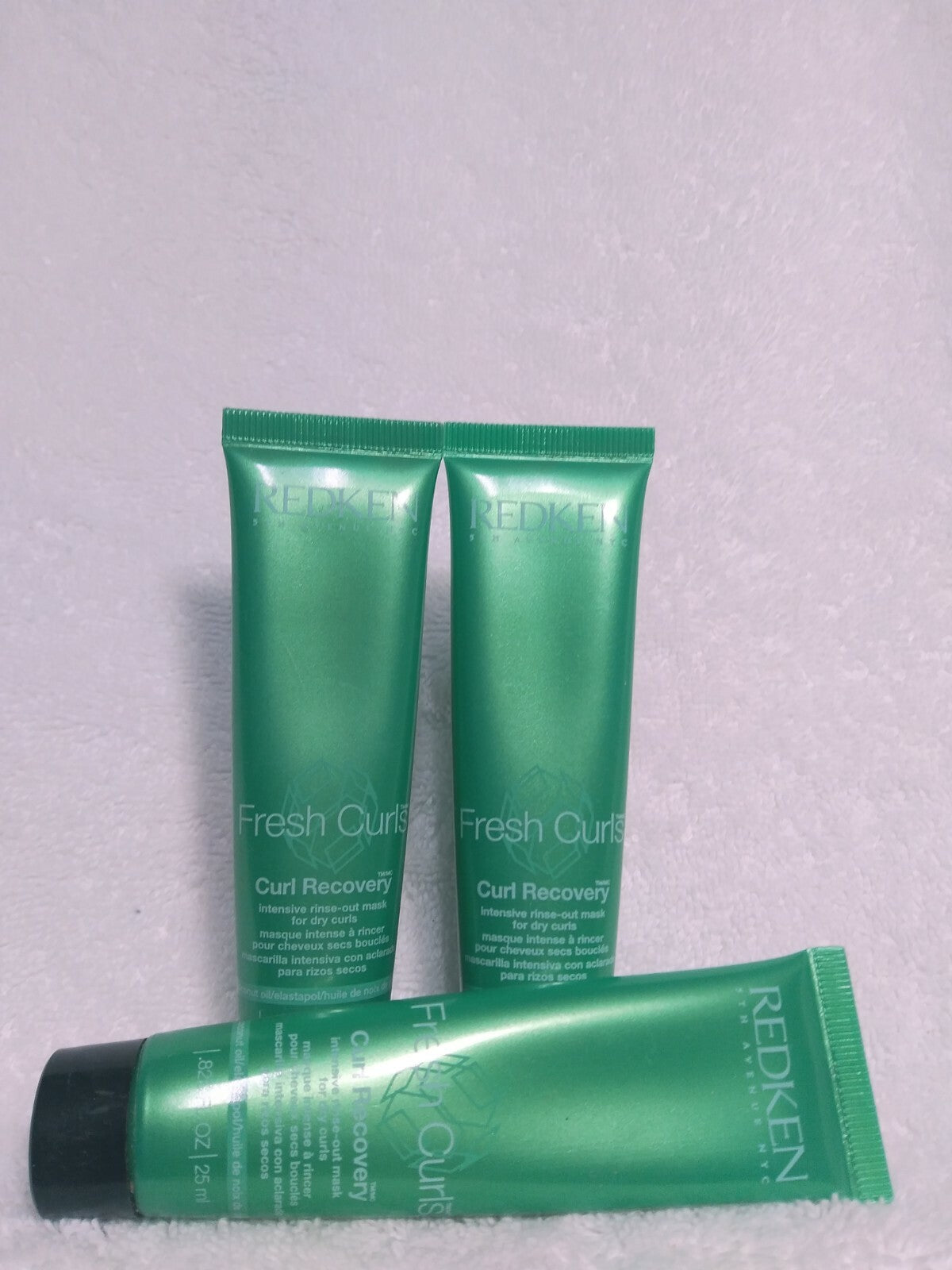 Redken Fresh Curls Curl Recovery Hair Mask for Dry Curls - Set of 3, 0.825 fl oz each