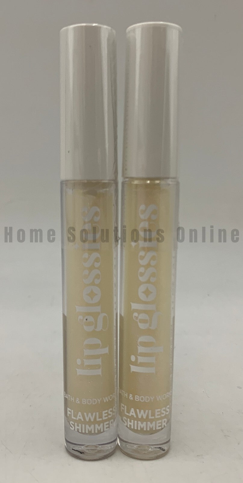 Bath & Body Works Flawless Shimmer Lip Gloss Set - Clear, 0.11 oz, Pack of 2
