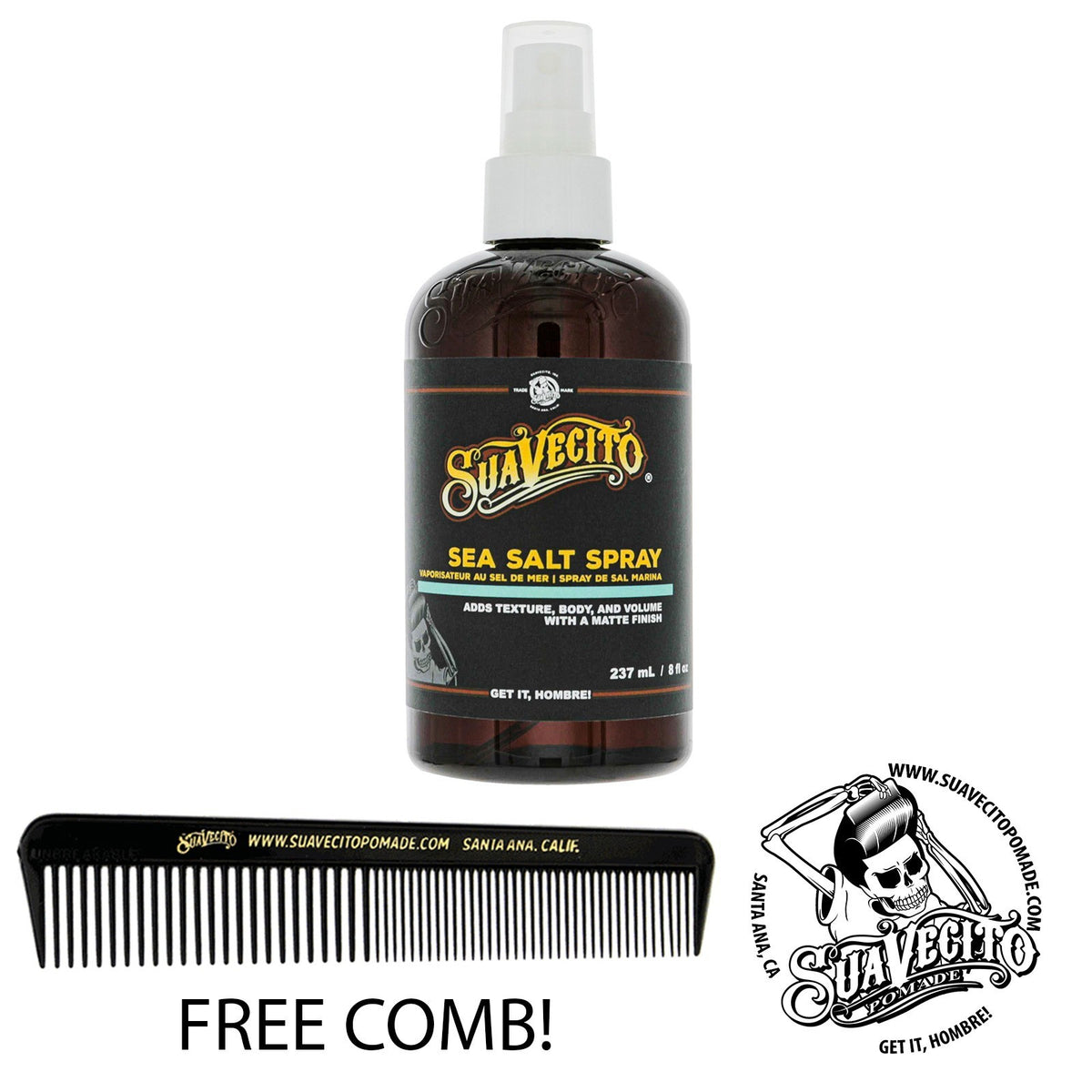 Sea Salt Spray for Hair - Natural Volume & Texture - Alcohol & Paraben Free - 8 oz