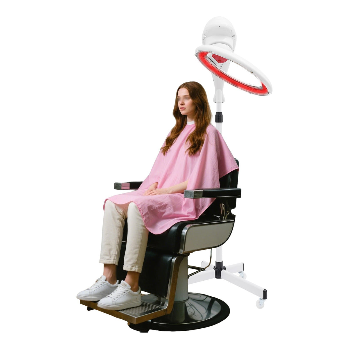 Adjustable Professional Stand Hair Dryer with Infrared Heating and Wheels