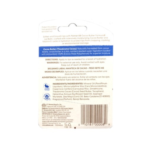 Lip Balm with Cocoa Butter - Moisturizing & Blemish Care - 0.15 Oz