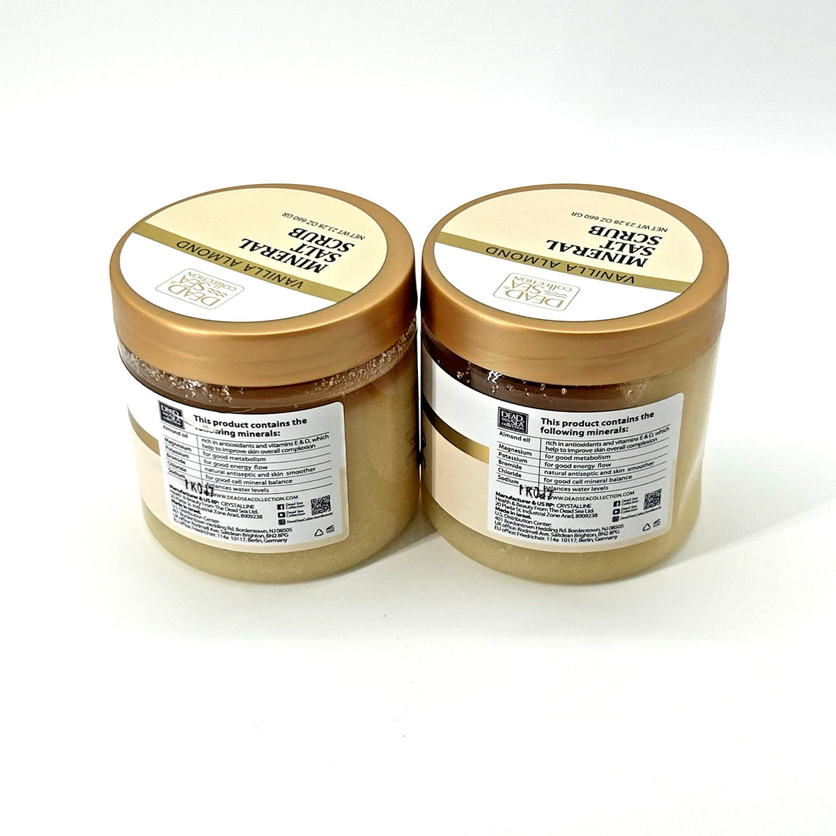 Dead Sea Collection Vanilla Almond Mineral Salt Scrub, 2-Pack (23.28