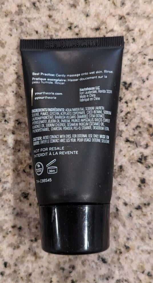 NEW THEORIE Body Detoxifying Charcoal Scrub Travel Size 45ml/1.5oz