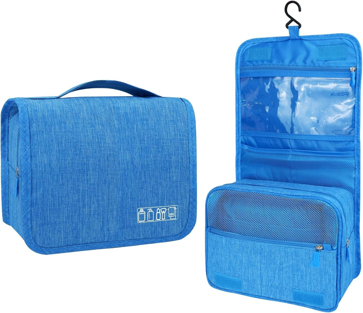 Large Waterproof Travel Toiletry Bag with Hanging Hook for Men & Women