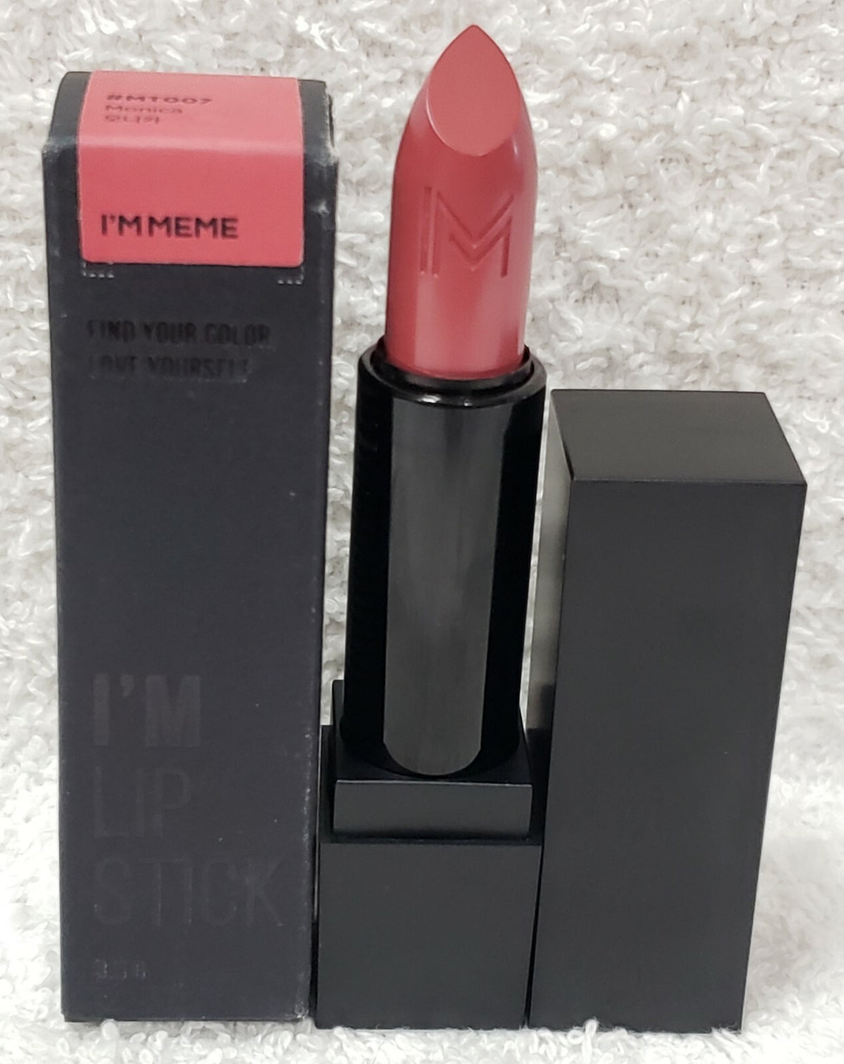 I'm Meme Monica Satin Finish Lipstick Rose Pink 0.12 oz / 3.5g - Discontinued & Rare