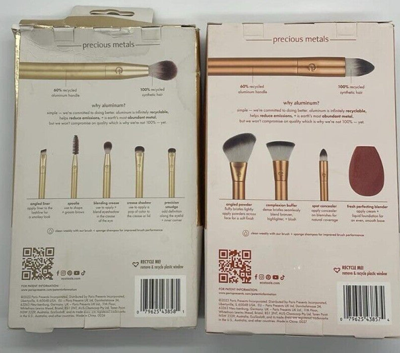 EcoTools 2-Piece Brightening Eye & Face Brush Set - Sculpt & Blend