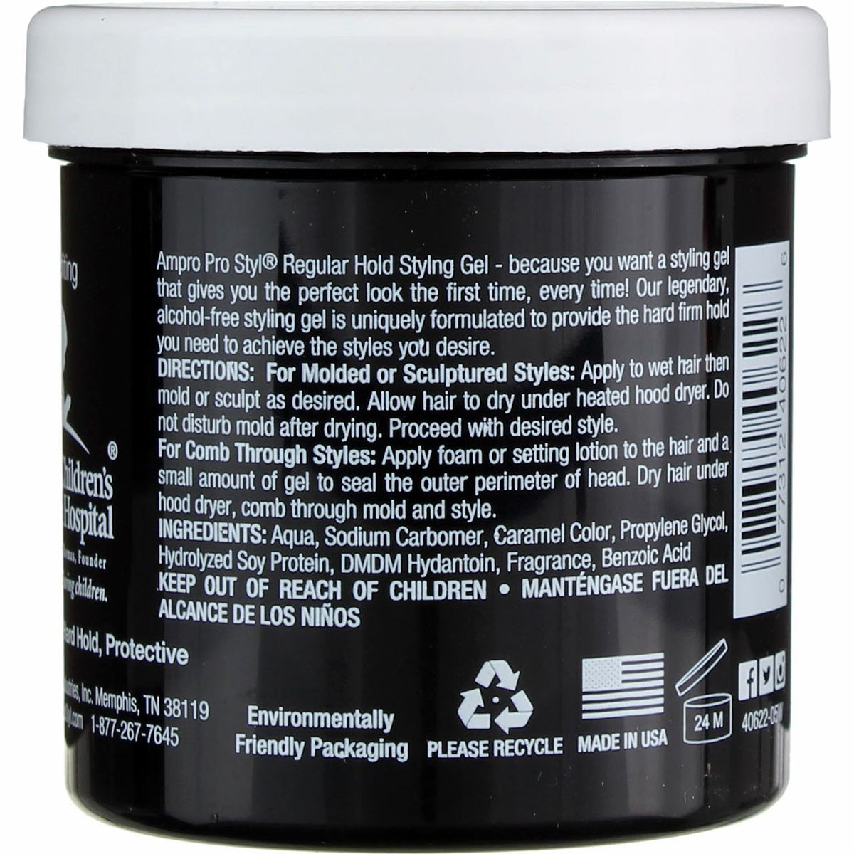 Super Hold Protein Hair Gel - 6 oz Pack for Strong Styled Hair