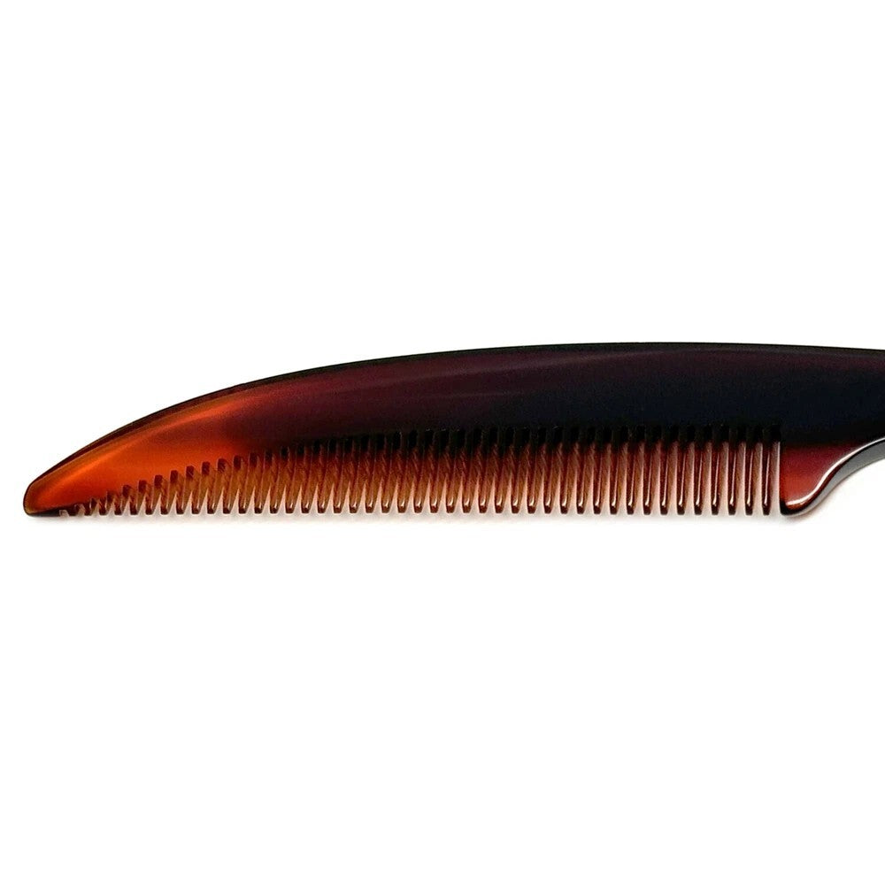 Swiss Handmade Moustache & Beard Travel Comb - 5.5 Inch Cellulose Acetate