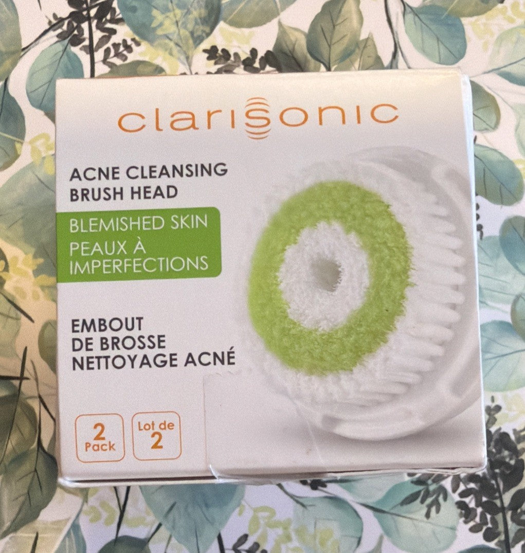 Acne Facial Cleansing Brush Replacement Heads - Pack of 2 for Clarisonic